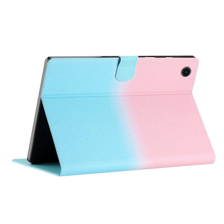 For Honor Pad 6 / X6 / Huawei MatePad T10 / T10S Stitching Gradient Leather Tablet Case(Pink Blue)