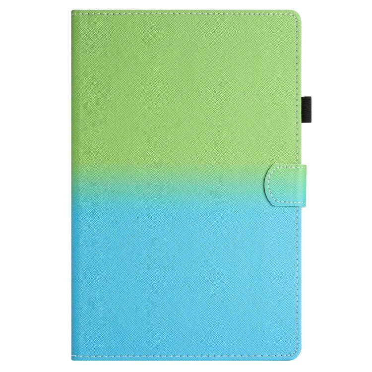For Honor Pad 6 / X6 / Huawei MatePad T10 / T10S Stitching Gradient Leather Tablet Case(Green Blue)