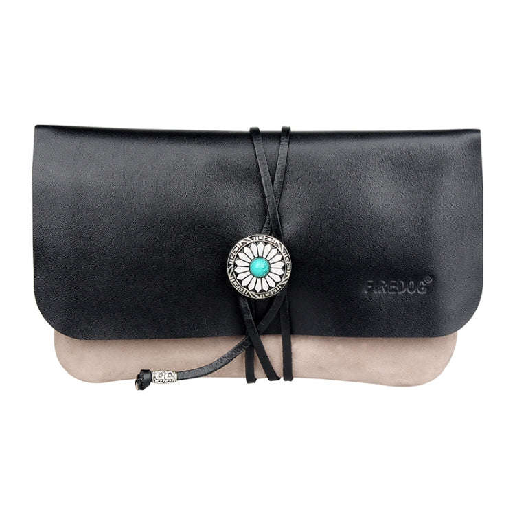 FIREDOG CL91 Portable Handmade Sheepskin Genuine Leather Tobacco Bag(Grey)