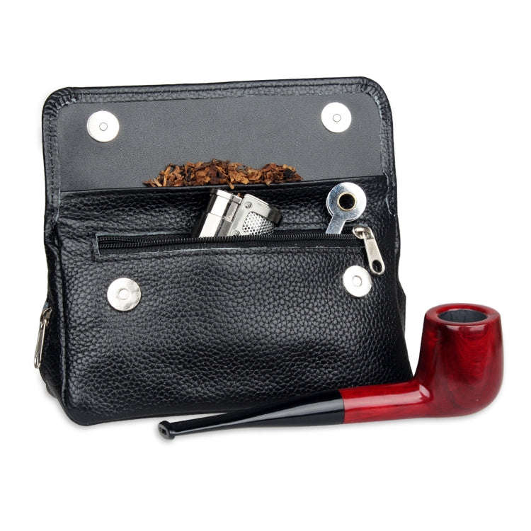 FIREDOG CL07 Portable Handcrafted Cowhide Double Pipe Bag(Brown)