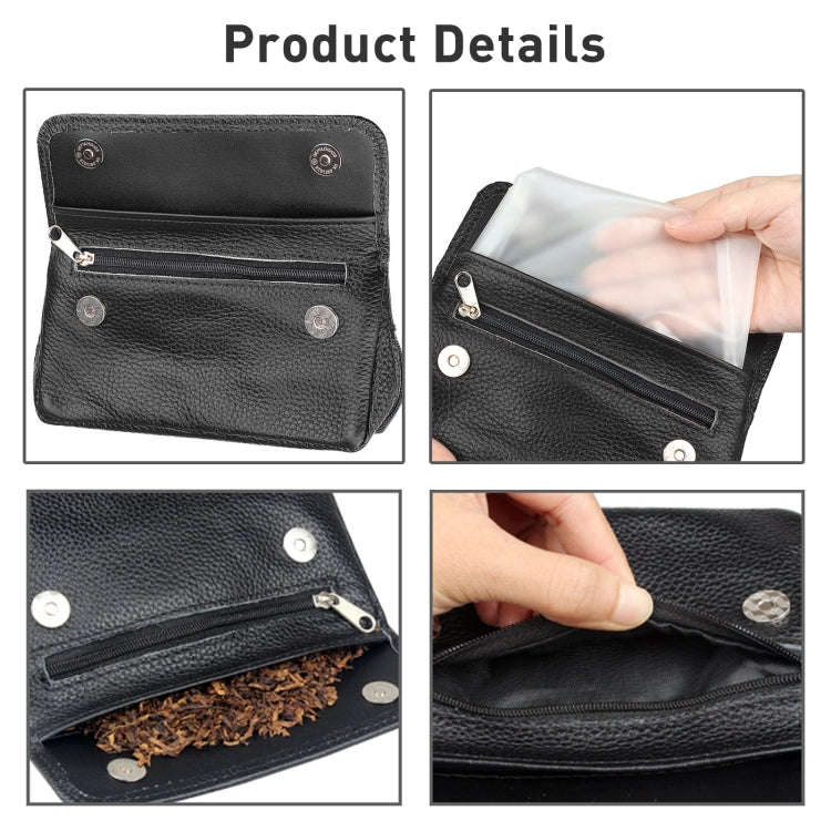 FIREDOG CL07 Portable Handcrafted Cowhide Double Pipe Bag(Brown)