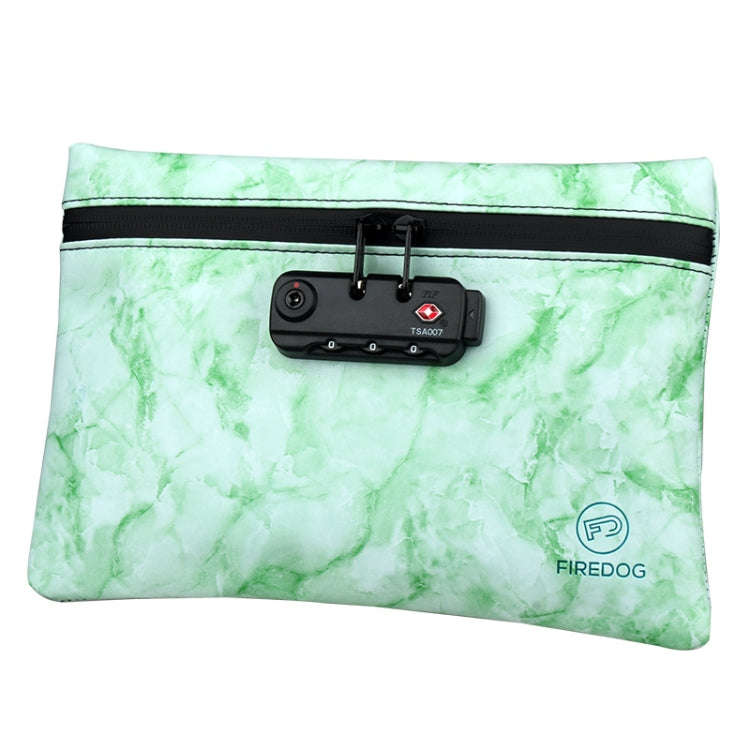 FIREDOG CL93 Portable Tobacco Deodorant Bag with Combination Lock(Marble Green)