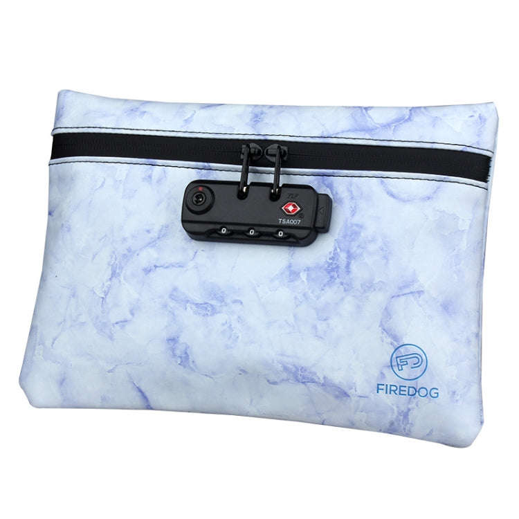 FIREDOG CL93 Portable Tobacco Deodorant Bag with Combination Lock(Marble Purple)