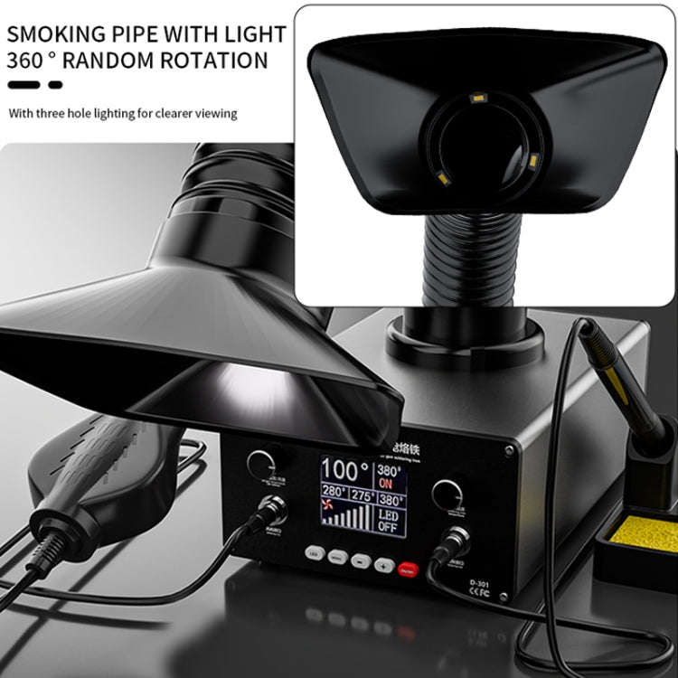 D301 Multifunctional Intelligent Smoking Constant Temperature Soldering Disassembly Rework Statio...