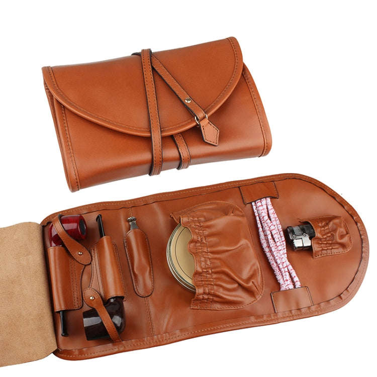 FIREDOG CL08 Leather Pipe Tobacco Storage Bag(Brown Rope)