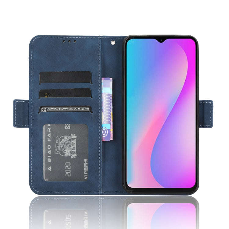 For Itel A60 Skin Feel Calf Texture Card Slots Leather Phone Case(Blue)