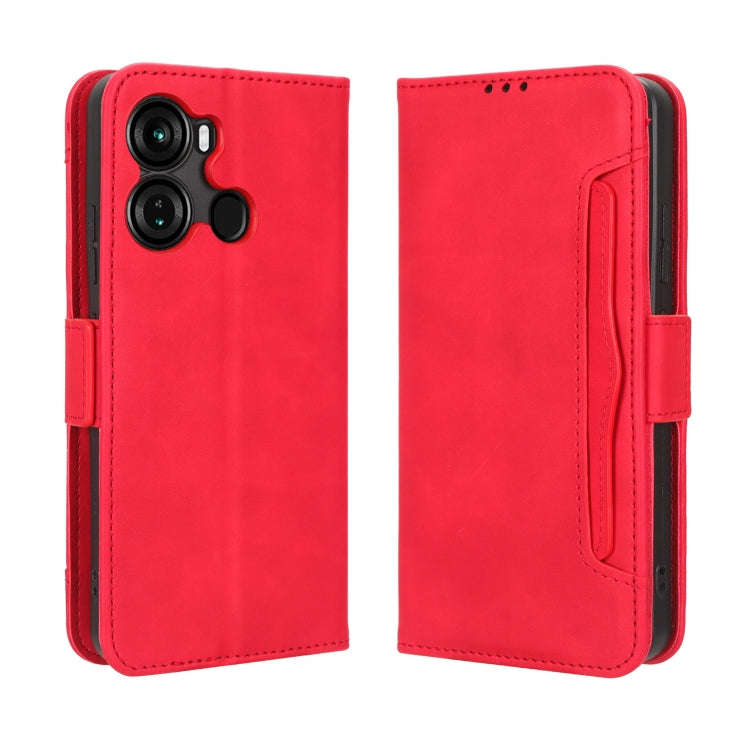For Itel P40 Skin Feel Calf Texture Card Slots Leather Phone Case(Red)