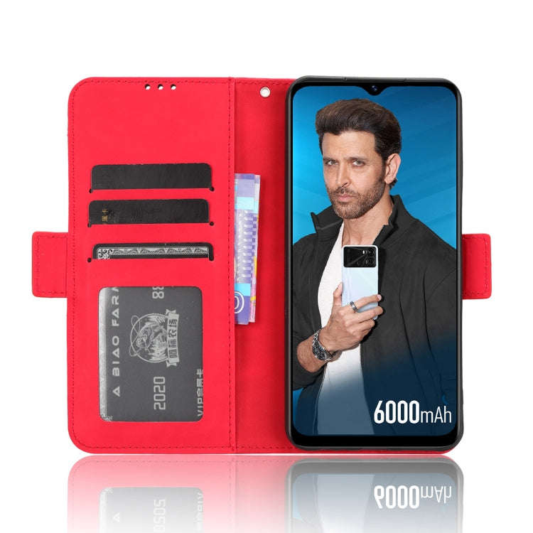 For Itel P40 Skin Feel Calf Texture Card Slots Leather Phone Case(Red)