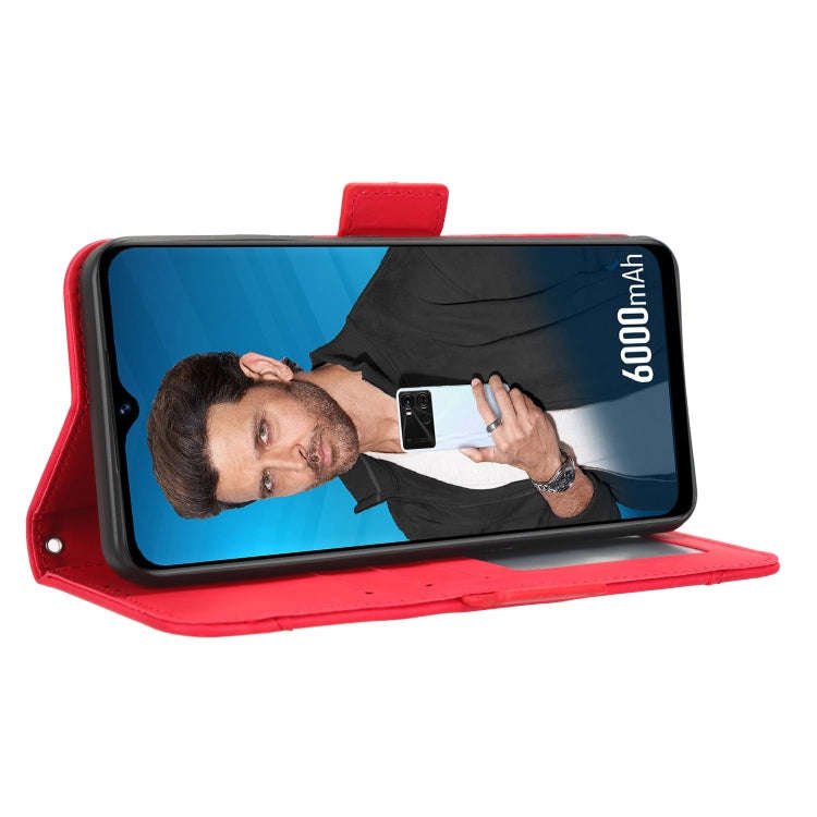 For Itel P40 Skin Feel Calf Texture Card Slots Leather Phone Case(Red)