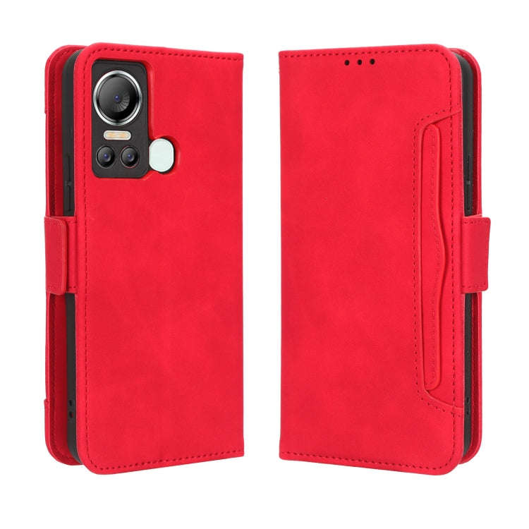 For Itel S18 S663L Skin Feel Calf Texture Card Slots Leather Phone Case(Red)