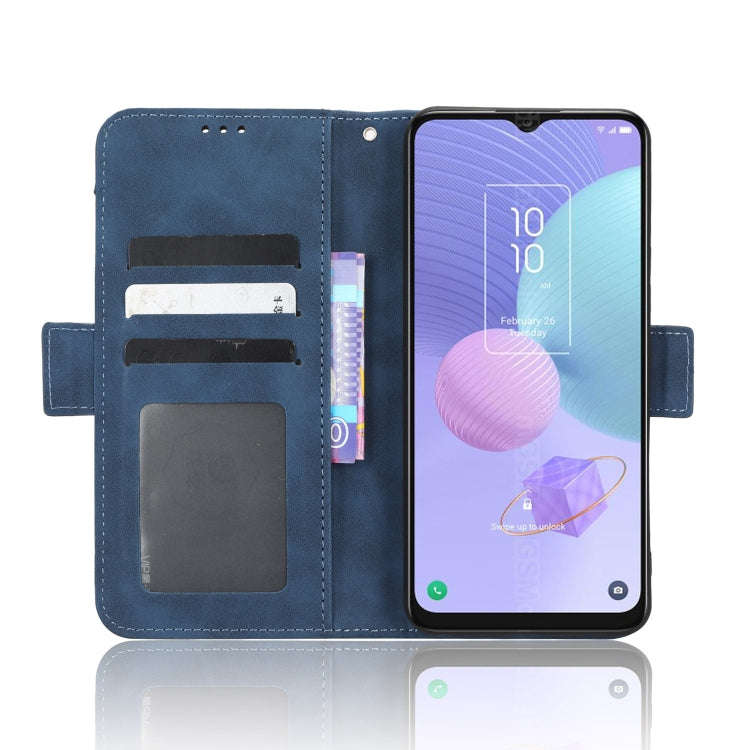 For TCL 408 Skin Feel Calf Texture Card Slots Leather Phone Case(Blue)