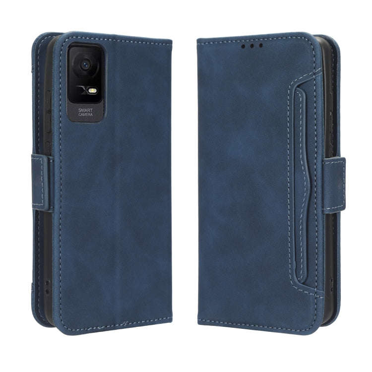 For TCL Ion X Skin Feel Calf Texture Card Slots Leather Phone Case(Blue)