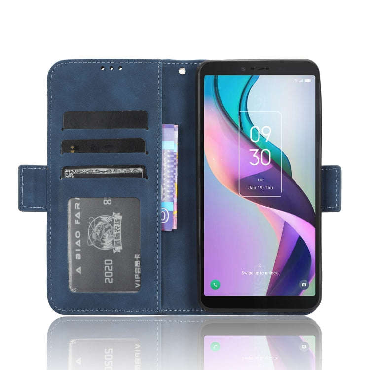 For TCL Ion X Skin Feel Calf Texture Card Slots Leather Phone Case(Blue)