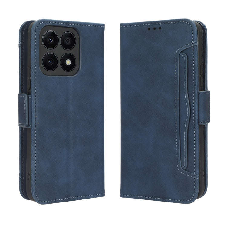 For Honor X8a Skin Feel Calf Texture Card Slots Leather Phone Case(Blue)