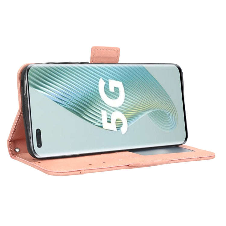 For Honor Magic5 Pro Skin Feel Calf Texture Card Slots Leather Phone Case(Pink)