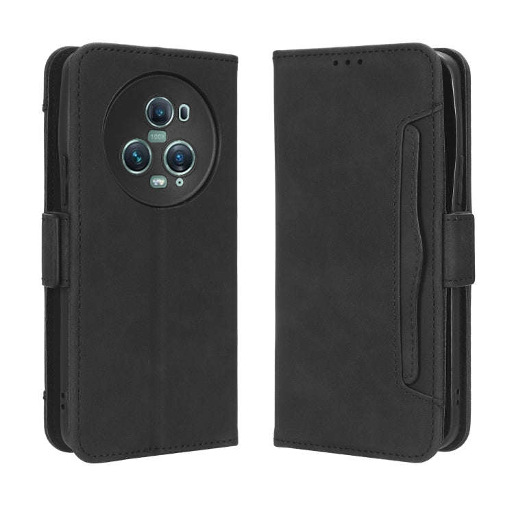 For Honor Magic5 Pro Skin Feel Calf Texture Card Slots Leather Phone Case(Black)