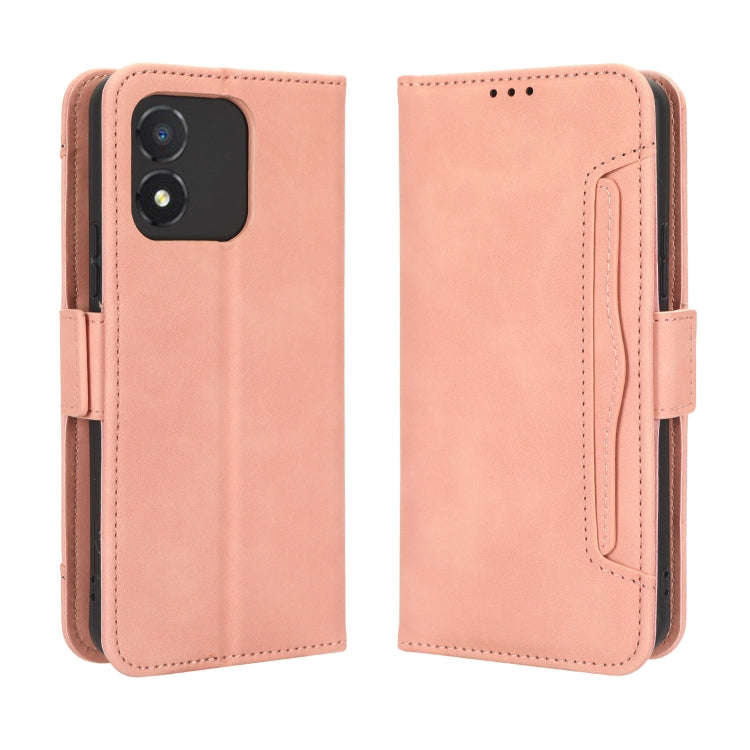 For Honor X5 Skin Feel Calf Texture Card Slots Leather Phone Case(Pink)