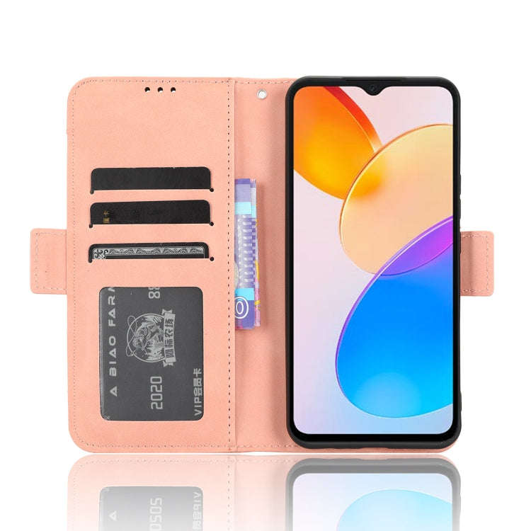 For Honor X5 Skin Feel Calf Texture Card Slots Leather Phone Case(Pink)