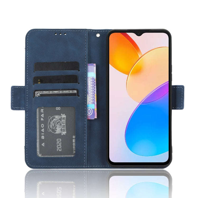 For Honor X5 Skin Feel Calf Texture Card Slots Leather Phone Case(Blue)