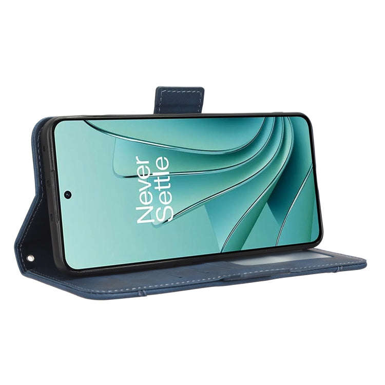 For OnePlus Ace 2V Skin Feel Calf Texture Card Slots Leather Phone Case(Blue)