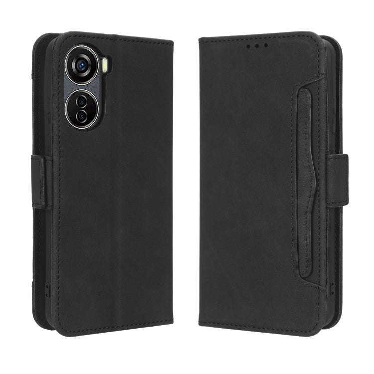For ZTE Blade V40 Design Skin Feel Calf Texture Card Slots Leather Phone Case(Black)