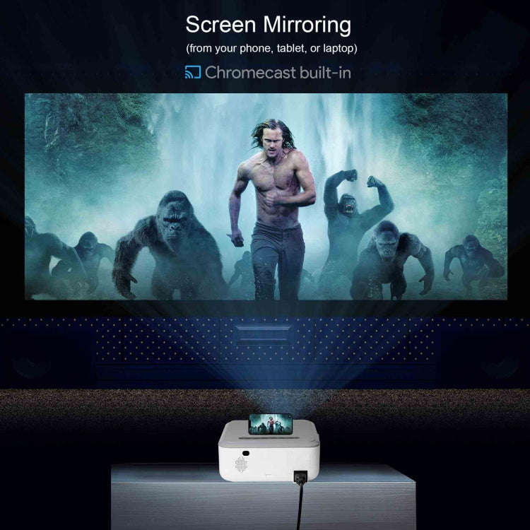 MECOOL KP1 1920x1080P 700ANSI Lumens Portable Mini LCD Smart Projector(UK Plug)