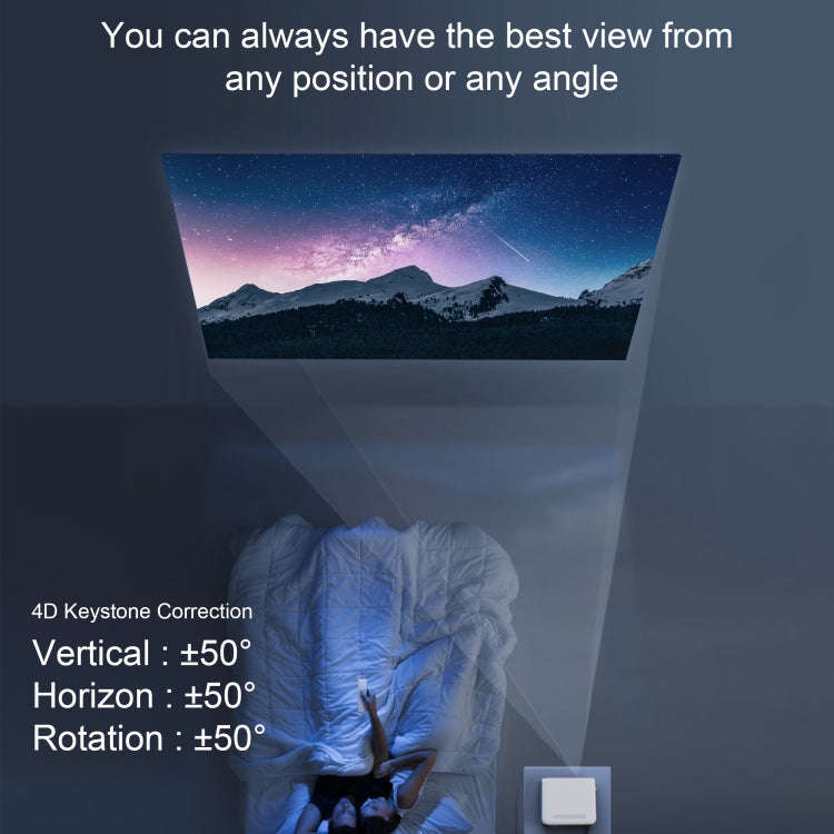 MECOOL KP1 1920x1080P 700ANSI Lumens Portable Mini LCD Smart Projector(UK Plug)