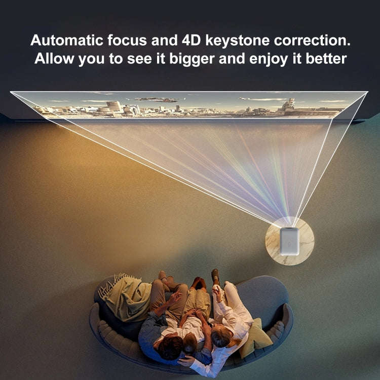 MECOOL KP2 1920x1080P 600ANSI Lumens Portable Mini LED Smart Projector(US Plug)
