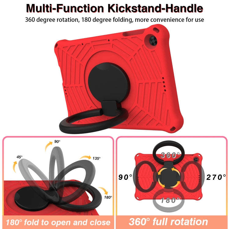 For Huawei MatePad T 10s Spider King Silicone Protective Tablet Case(Red)