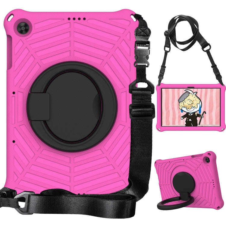 For Huawei MatePad T 10s Spider King Silicone Protective Tablet Case(Rose Red)