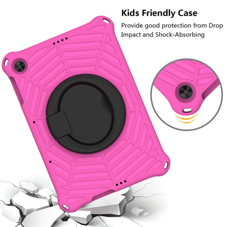 For Huawei MatePad T 10s Spider King Silicone Protective Tablet Case(Rose Red)