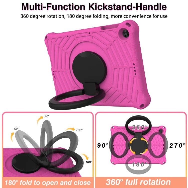 For Huawei MatePad T 10s Spider King Silicone Protective Tablet Case(Rose Red)