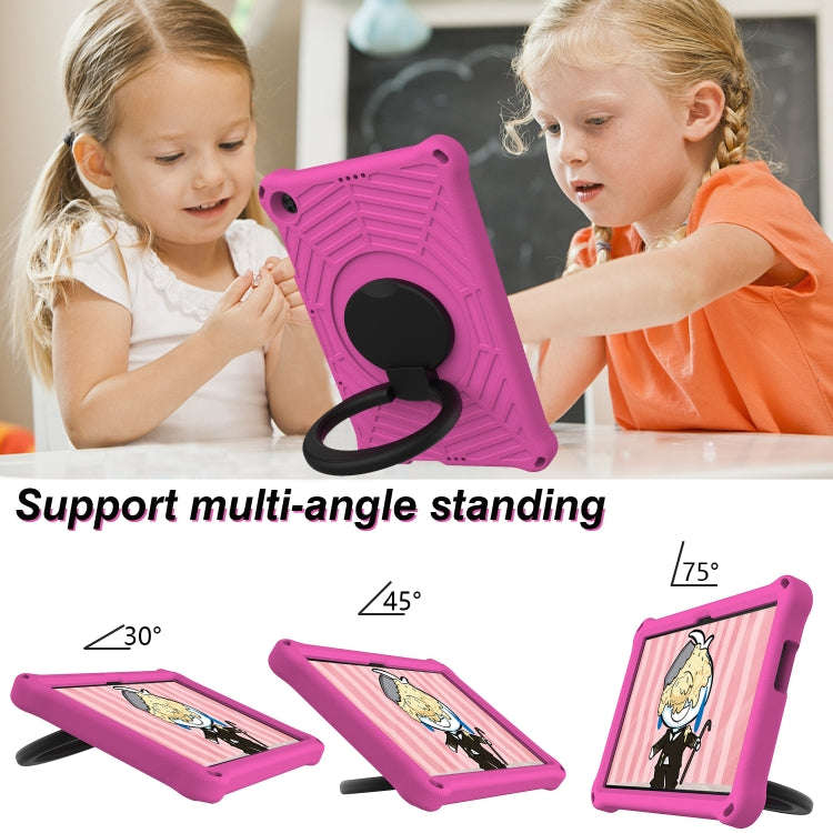 For Huawei MatePad T 10s Spider King Silicone Protective Tablet Case(Rose Red)