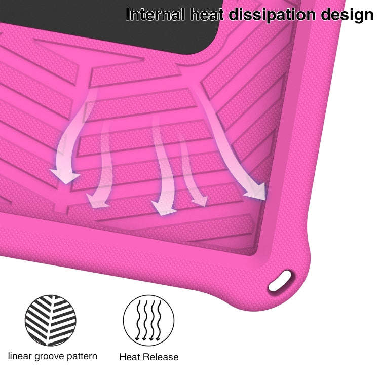 For Huawei MatePad T 10s Spider King Silicone Protective Tablet Case(Rose Red)