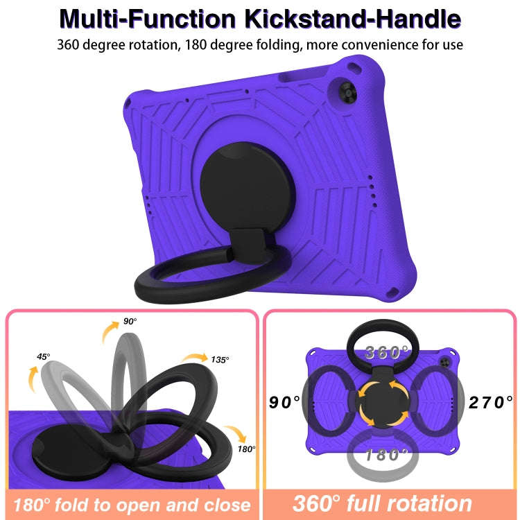 For Huawei MatePad T 10s Spider King Silicone Protective Tablet Case(Purple)