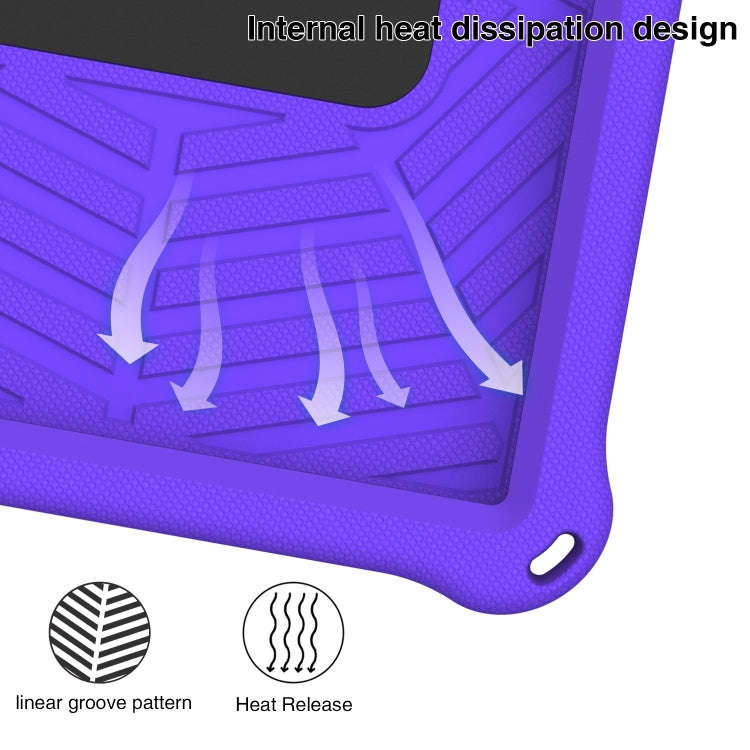 For Huawei MatePad T 10s Spider King Silicone Protective Tablet Case(Purple)