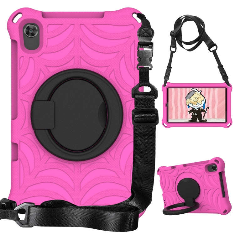 For Huawei MatePad T8 Spider King Silicone Protective Tablet Case(Rose Red)