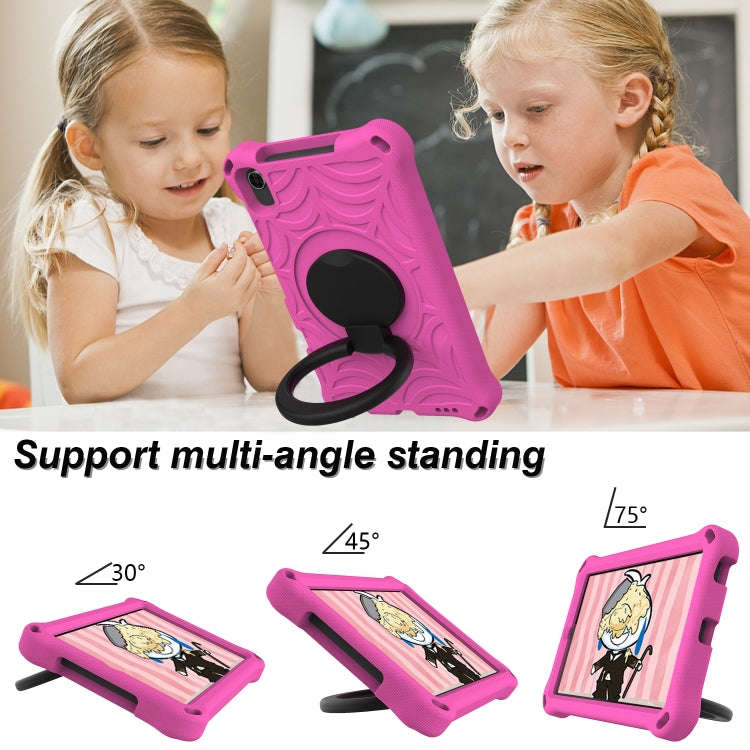 For Huawei MatePad T8 Spider King Silicone Protective Tablet Case(Rose Red)