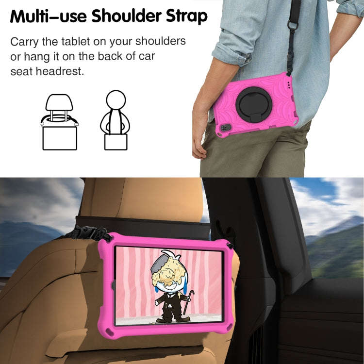 For Huawei MatePad T8 Spider King Silicone Protective Tablet Case(Rose Red)