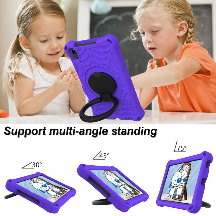 For Huawei MatePad T8 Spider King Silicone Protective Tablet Case(Purple)