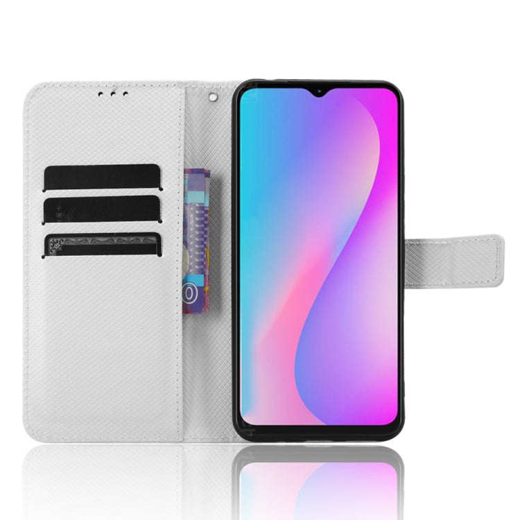 For Itel A60 Diamond Texture Leather Phone Case(White)