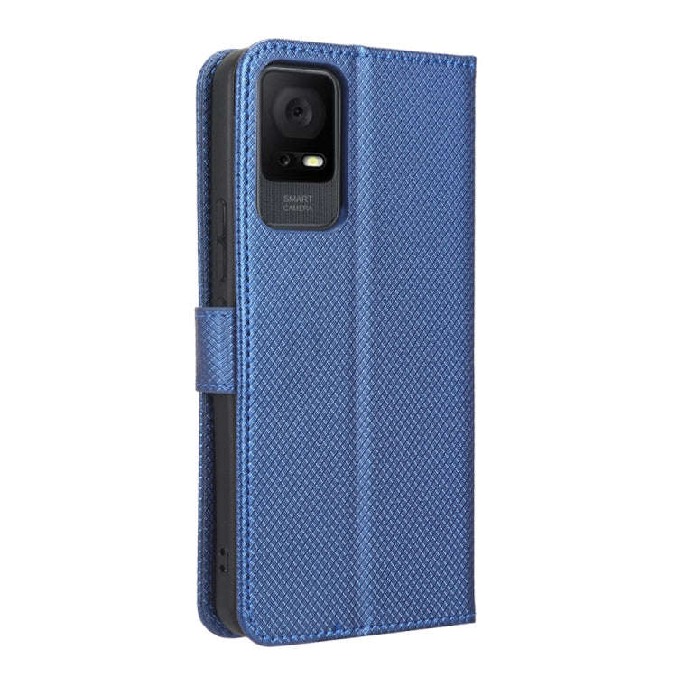 For TCL 408 Diamond Texture Leather Phone Case(Blue)