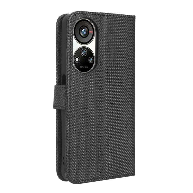 For ZTE Blade V40s Diamond Texture Leather Phone Case(Black)