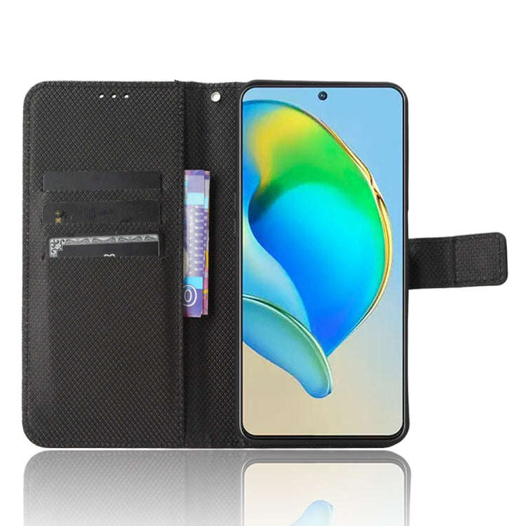For ZTE Blade V40s Diamond Texture Leather Phone Case(Black)