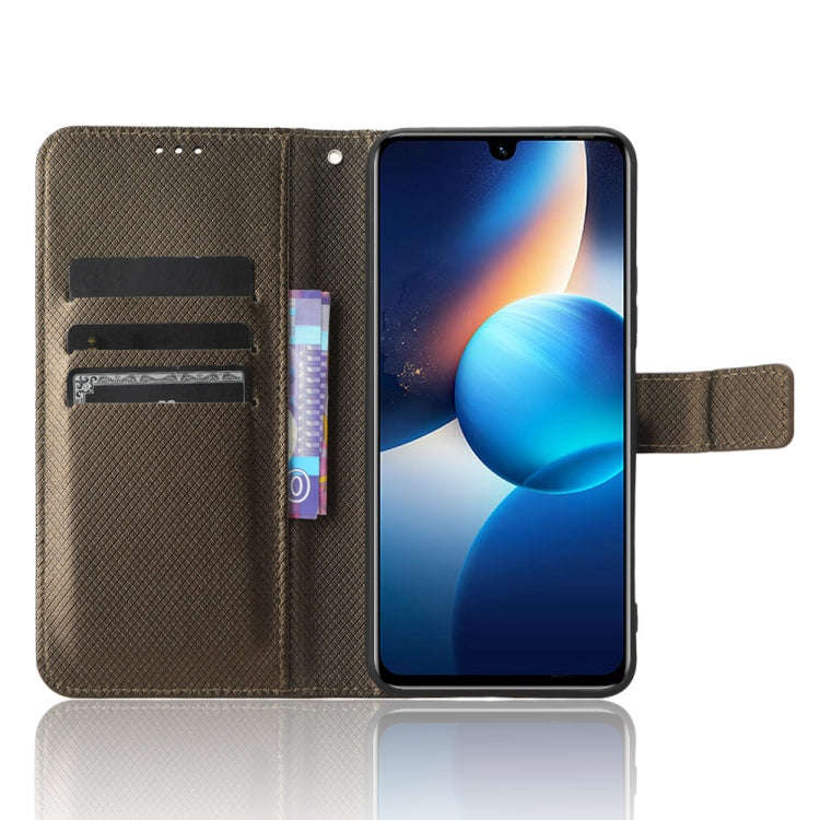 For Infinix Zero 20 X6821 Diamond Texture Leather Phone Case(Brown)