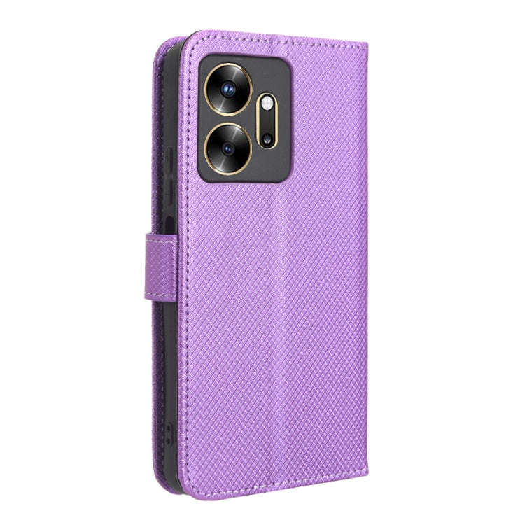 For Infinix Zero 20 X6821 Diamond Texture Leather Phone Case(Purple)