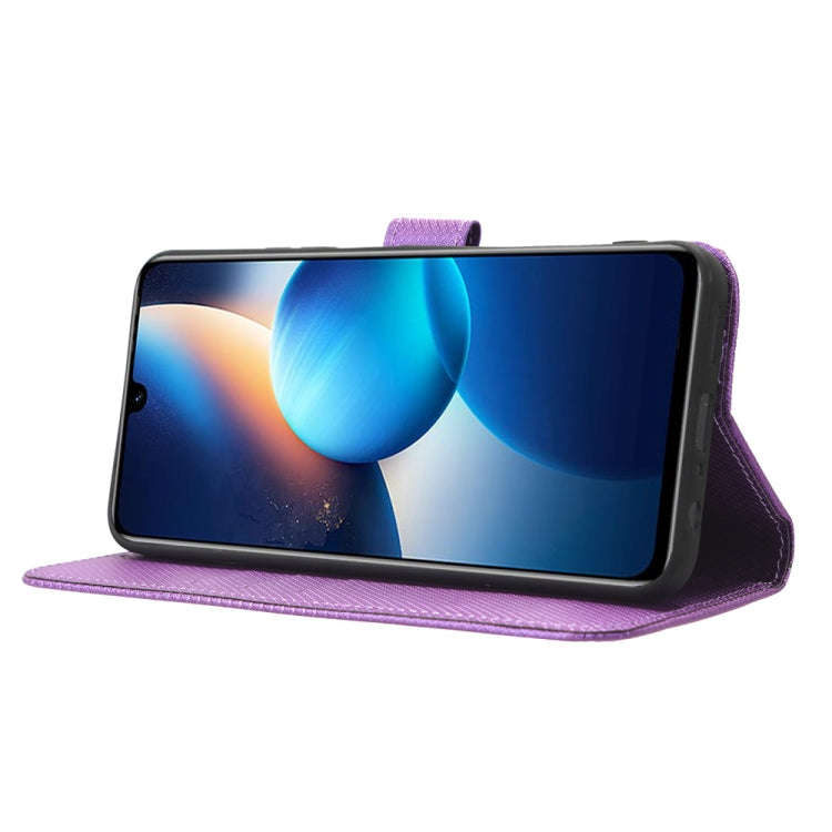 For Infinix Zero 20 X6821 Diamond Texture Leather Phone Case(Purple)