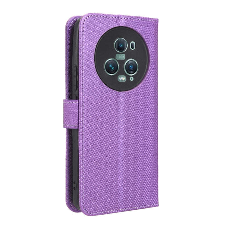 For Honor Magic5 Pro Diamond Texture Leather Phone Case(Purple)