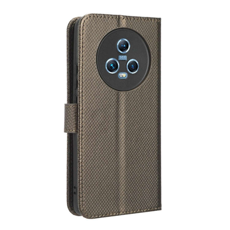 For Honor Magic5 Diamond Texture Leather Phone Case(Brown)