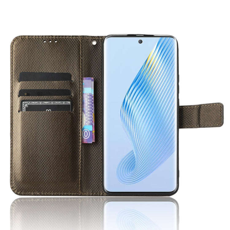 For Honor Magic5 Diamond Texture Leather Phone Case(Brown)